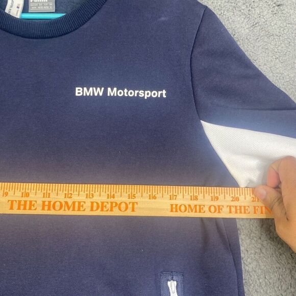 Puma BMW Motorsport Men's Pullover Sweatshirt Size Medium M Power Logo - Picture 10 of 14